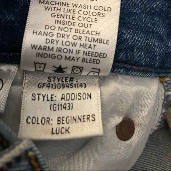 grlfrnd Grlfrnd Addison Straight Cropped Jeans Sz 25 - Picture 9 of 9